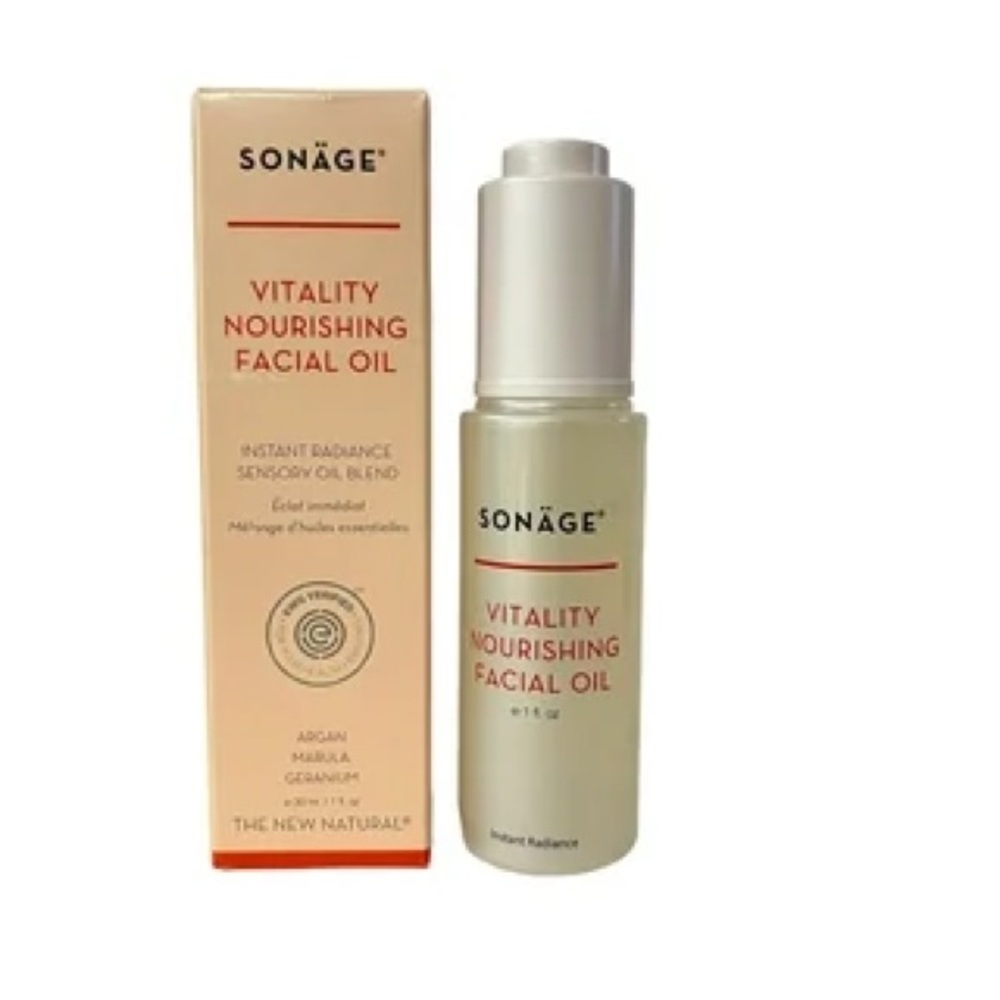 Sonage Vitality Nourishing Facial Oil Instant Radiance Argan Marula Geranium
